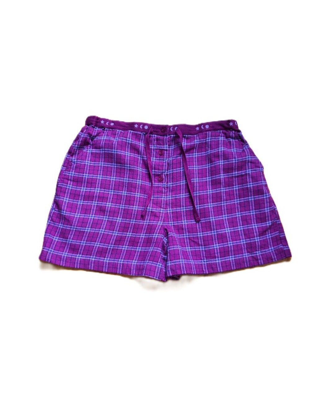 La Guepière by Simons purple flannel pajama shorts